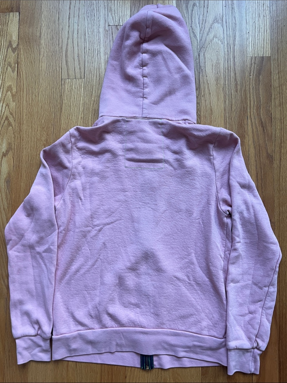 Aviator Nation Pink Zip Hoodie with Yellow, Red & Blue Stripes - Picture 5 of 5